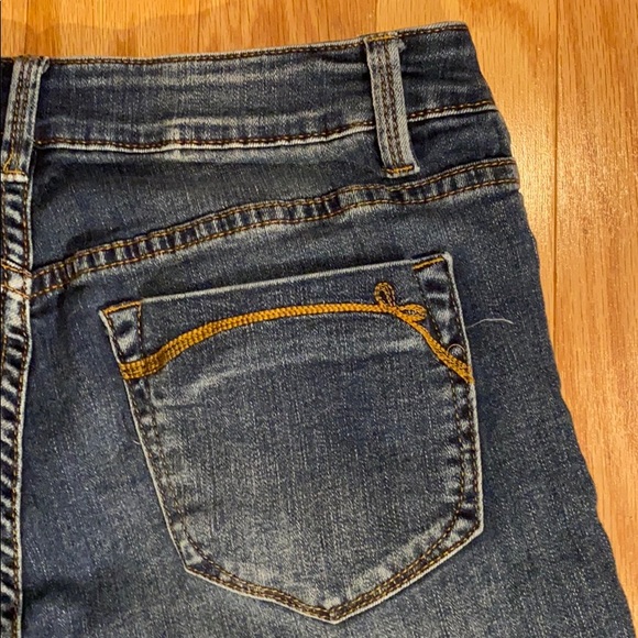 Nanette Lepore high waisted cropped distressed Mom Jeans with fringe size 12 - Picture 5 of 12